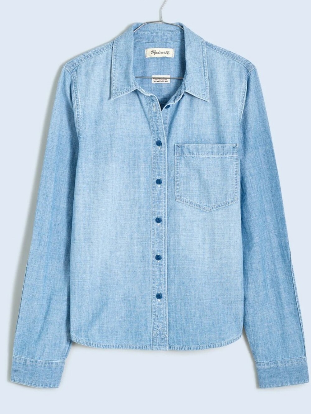 Madewell X Kaihara Fair Trade Long Sleeve Button-Up Denim Shirt, Size M